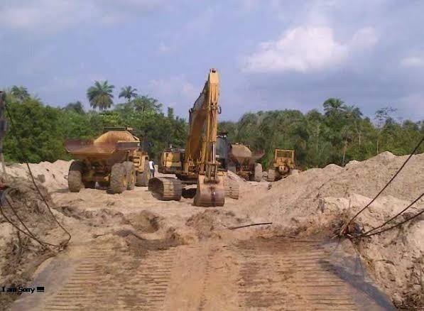 Drainage channel at Dangote Refinery